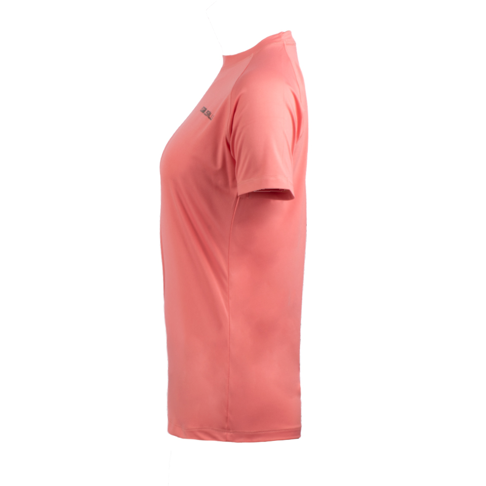 نمایی از پهلو تی شرت ورزشی زنانه گلبهی سیر 00401010 - ریبون