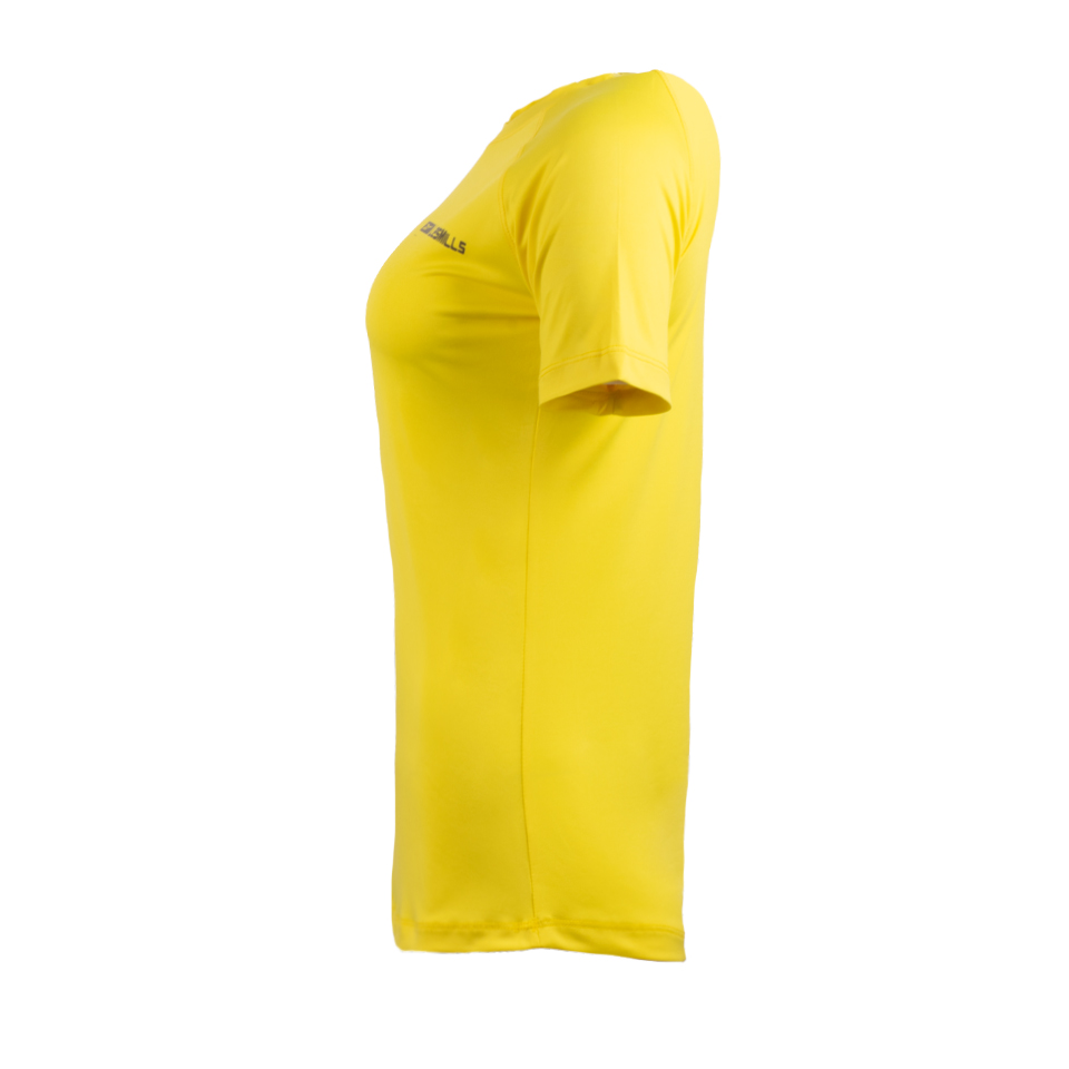 نمایی از پهلو تی شرت ورزشی زنانه زرد 00401013 - ریبون