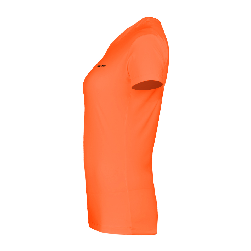 عکس از پهلو مدل لباس زنانه نارنجی 00401041 - ریبون
