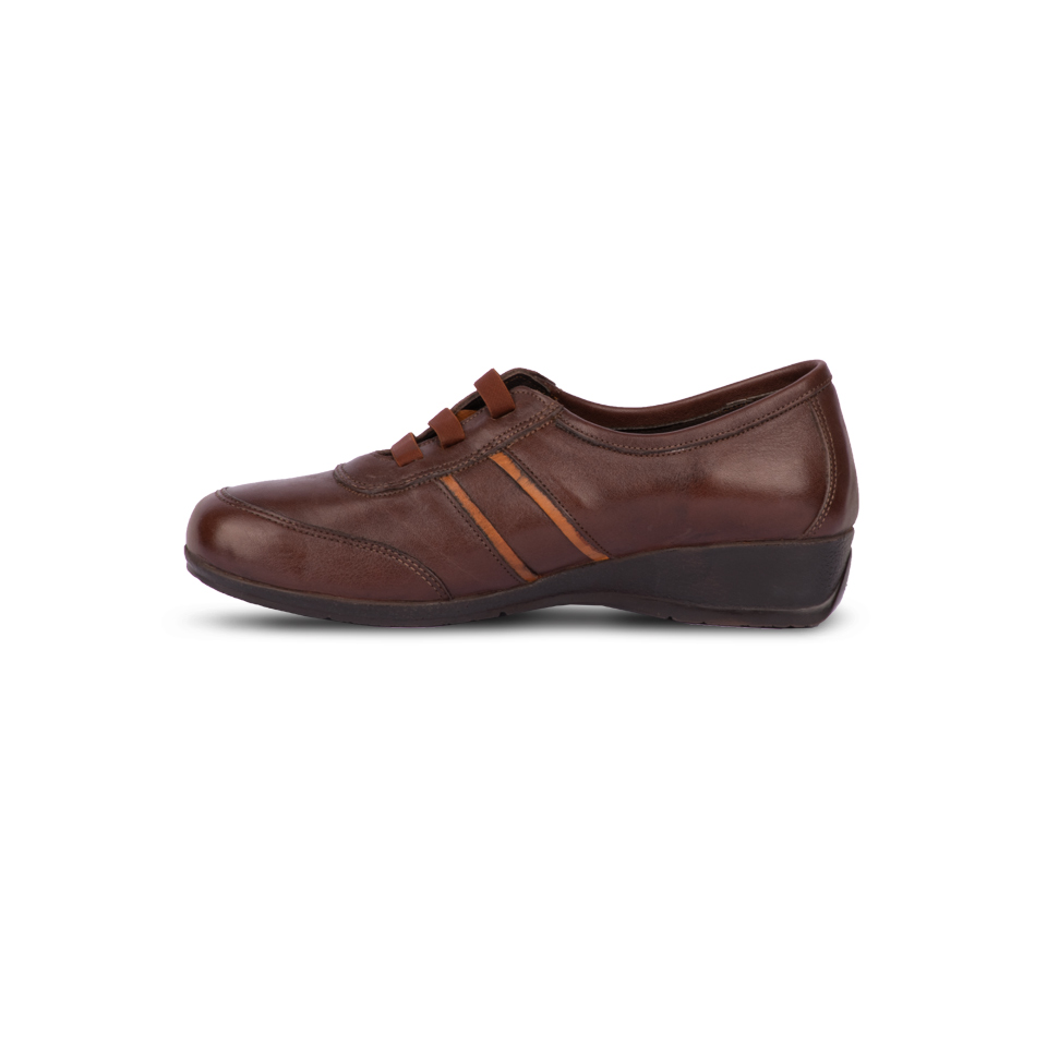 قیمت کفش چرمی زنانه قهوه ای 00701001 - ریبون