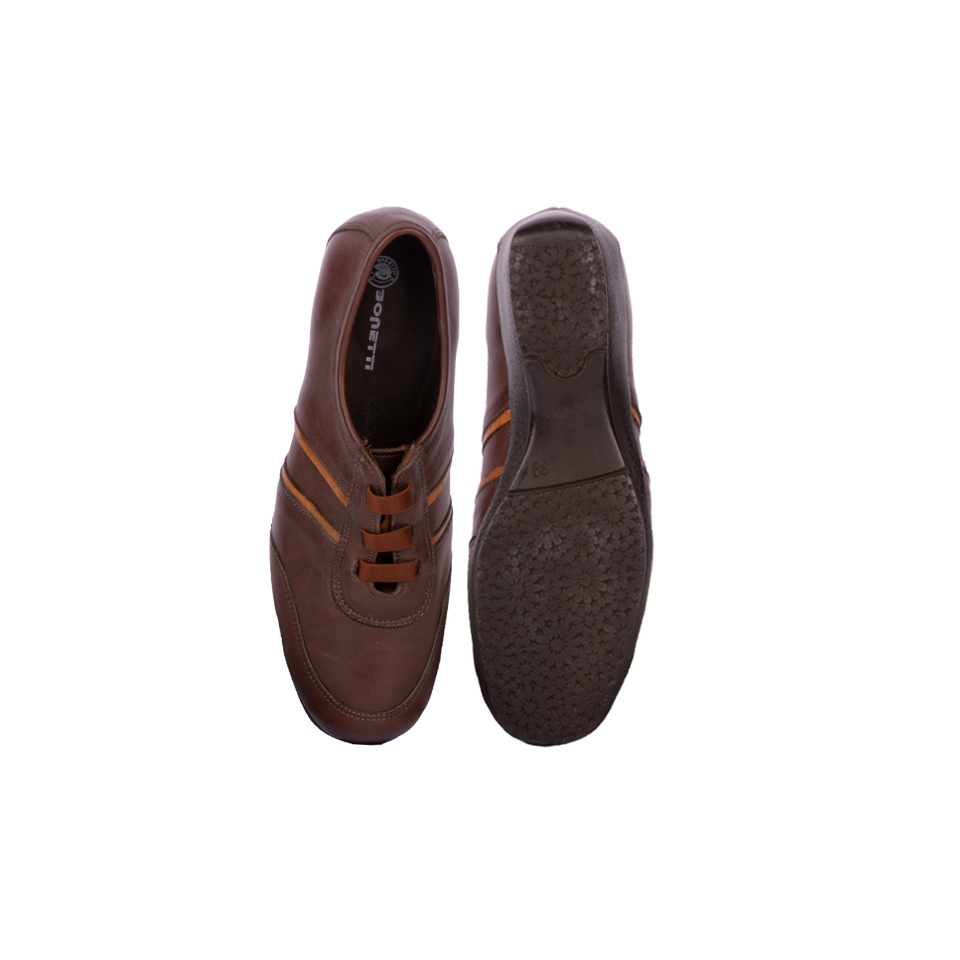 عکس از دوخت کفش چرمی زنانه قهوه ای 00701001 - ریبون