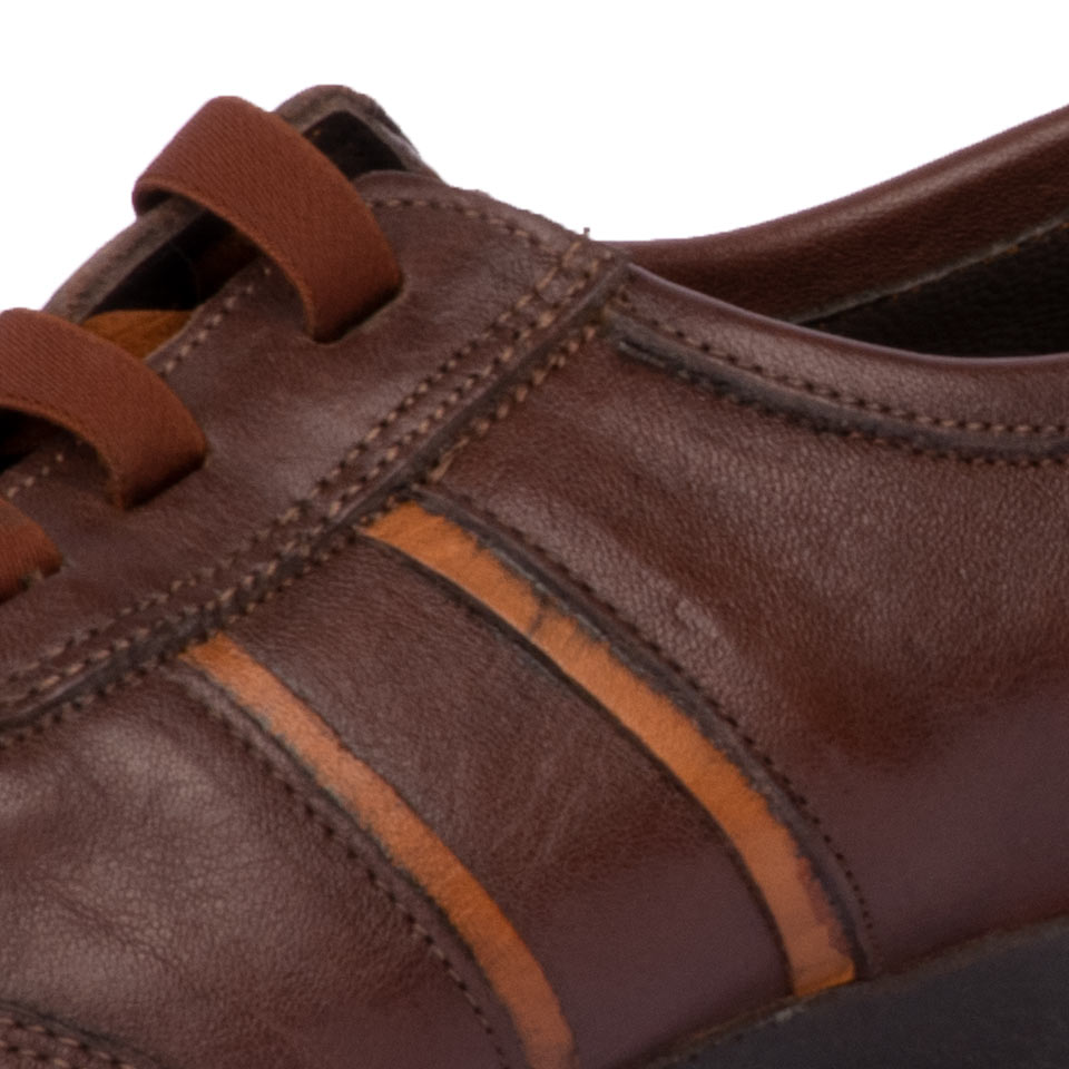 عکس از دوخت کفش چرمی زنانه قهوه ای 00701001 - ریبون