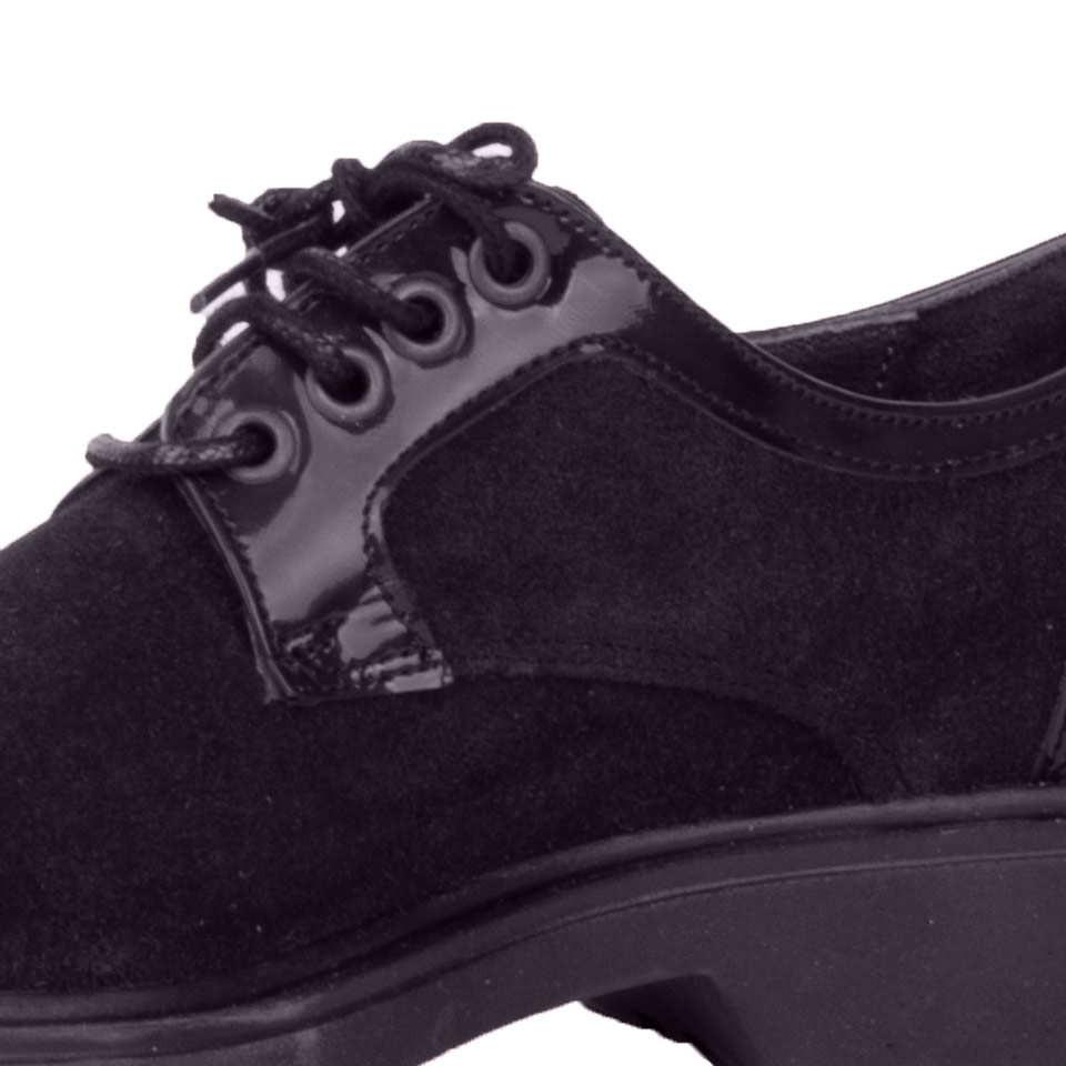 عکس از دوخت کفش چرمی زنانه مشکی 00701010 - ریبون
