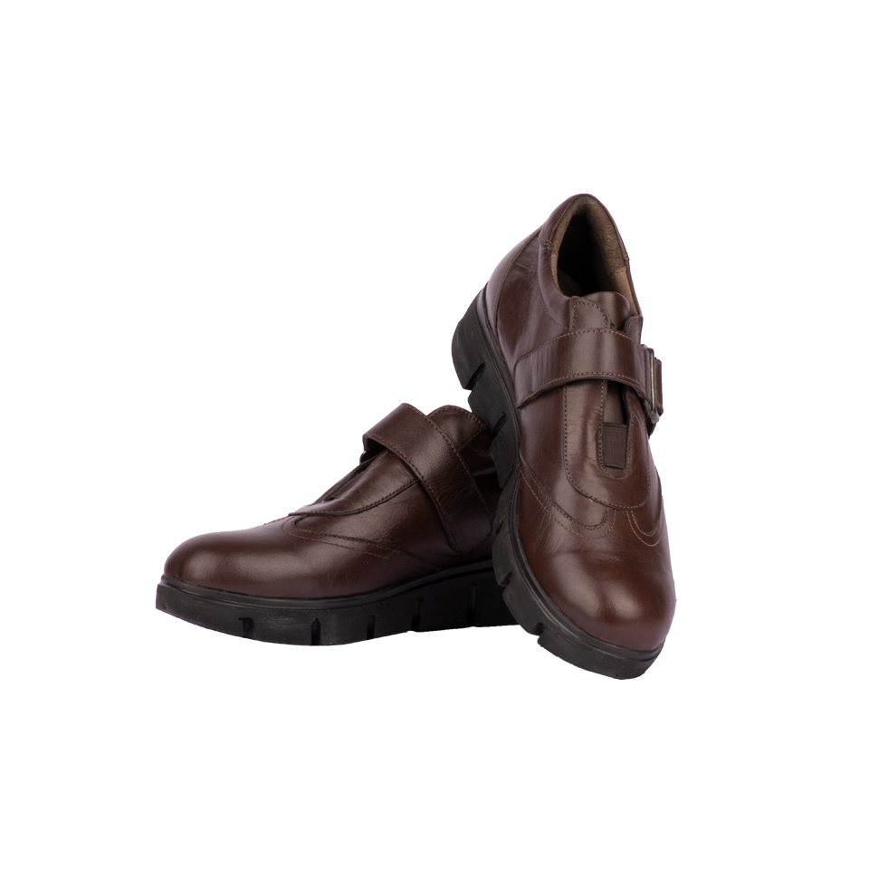 عکس از یک جفت کفش چرمی زنانه قهوه ای 00701020 - ریبون
