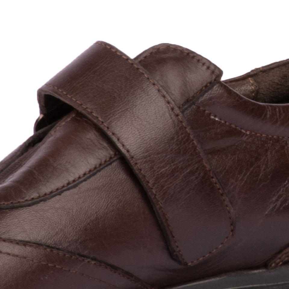 عکس از دوخت کفش چرمی زنانه قهوه ای 00701020 - ریبون