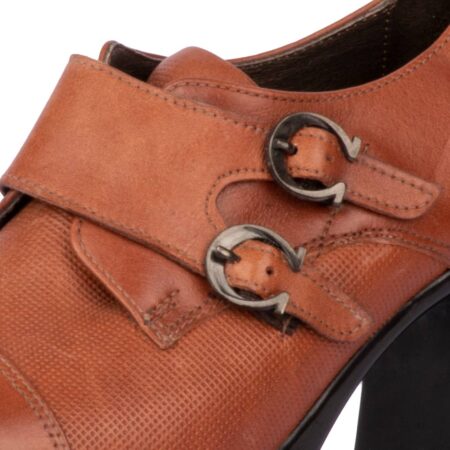 خرید و قیمت کفش چرمی زنانه قهوه‌ای 00702001 - ریبون