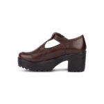 قیمت کفش چرمی زنانه قهوه ای 00701022 - ریبون