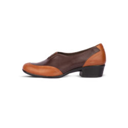 قیمت کفش چرمی زنانه عسلی قهوه ای 00702005 - ریبون