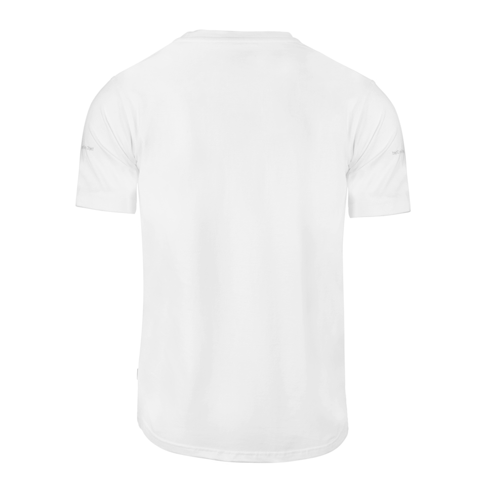 عکس از پشت تیشرت سفید ساده مردانه 00202011 - ریبون