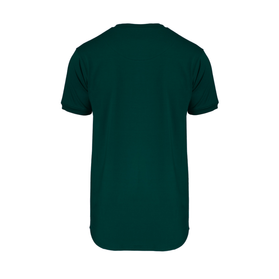 عکس از پشت تی شرت چاپی مردانه سبز جنگلی ریبون 00201014