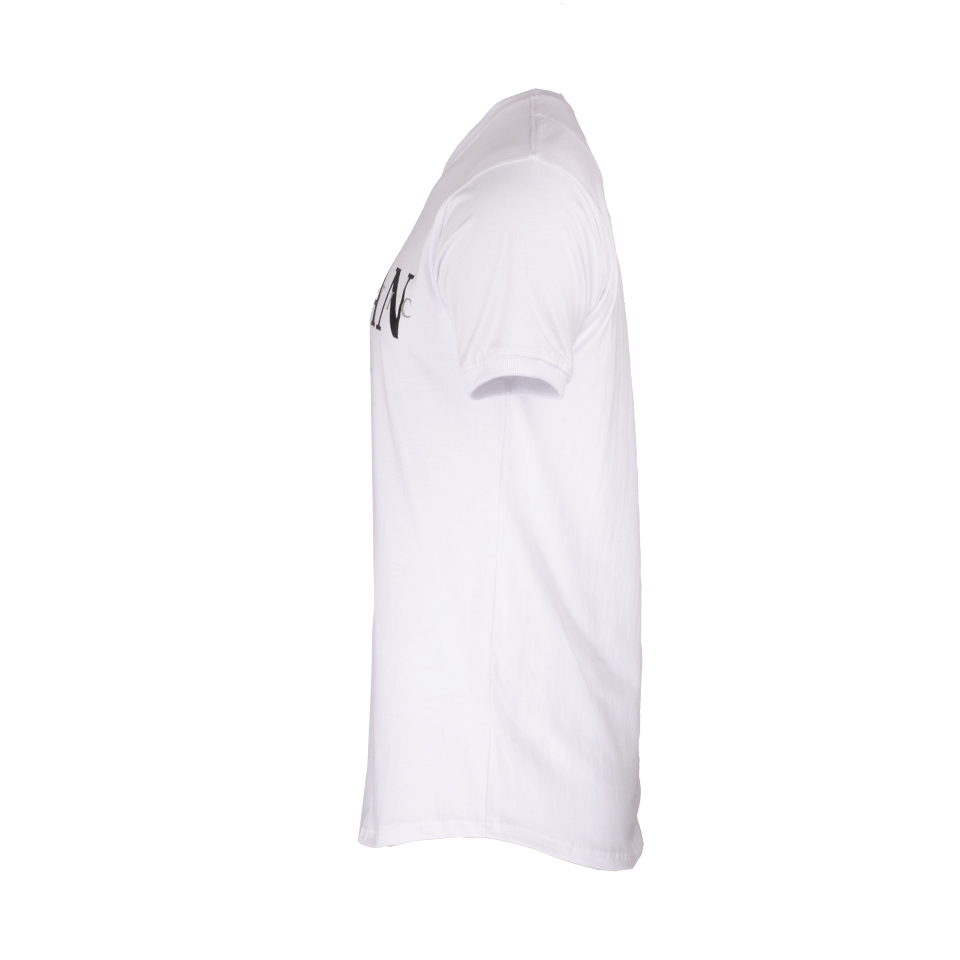 عکس از پهلو تی شرت چاپی پسرونه سفید ریبون 00201017