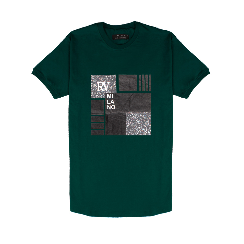 تی شرت چاپی پسرونه سبز ریبون 00201018