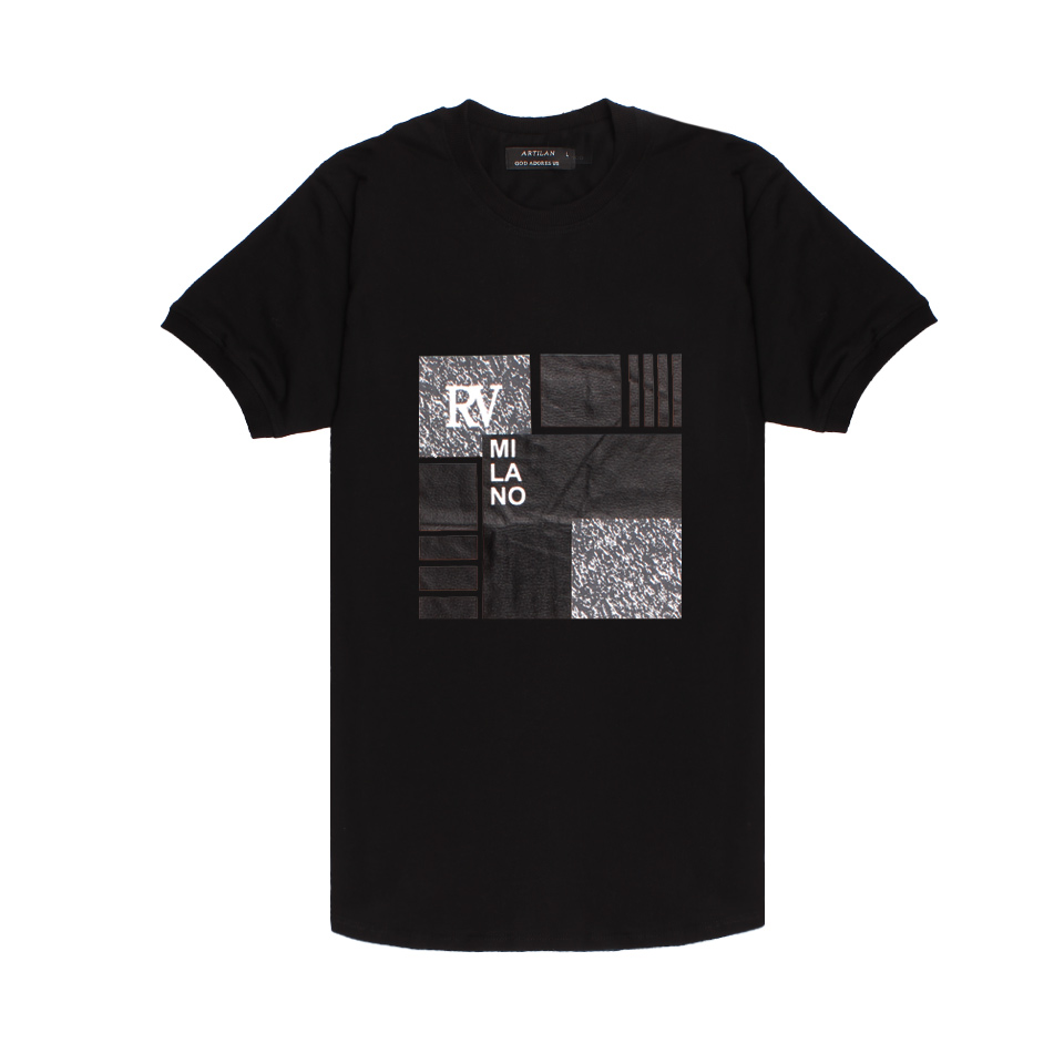 تی شرت چاپی پسرونه سیاه ریبون 00201021