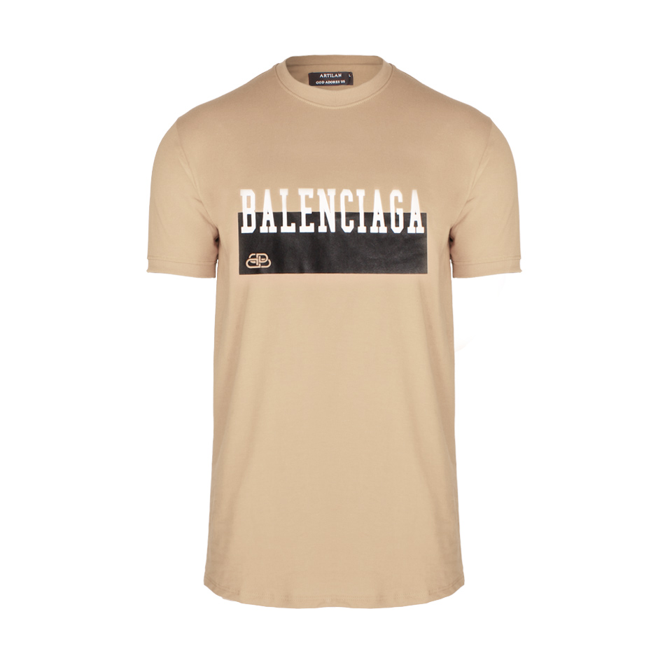 مانکن نامریی تی شرت چاپی پسرونه کرم بژ ریبون 00201024
