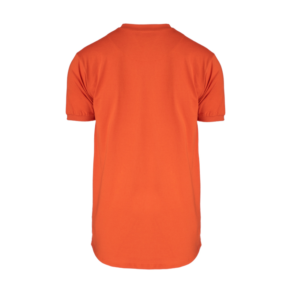 عکس از پشت تیشرت شیک مردونه نارنجی ریبون 00201028
