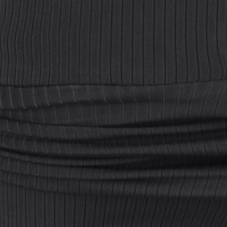 عکس از پارچه لگ کبریتی مشکی دمپا گشاد با کیفیت عالی و طرح نایکی - ریبون