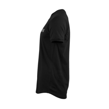 قیمتی تیشرت مشکی متن دار آرتیلان یقه گرد مردانه 00201033 - ریبون