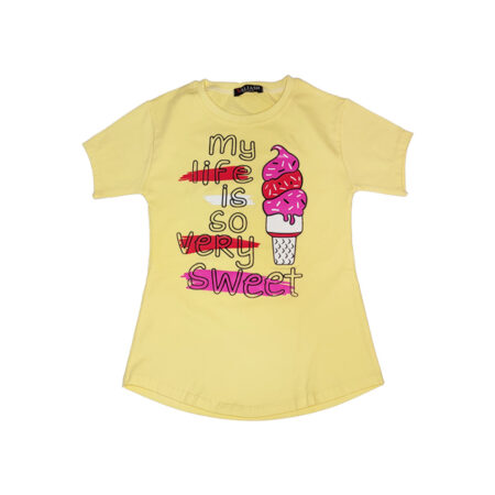 تی شرت ست تیشرت و شلوار زرد 00501022 - ریبون