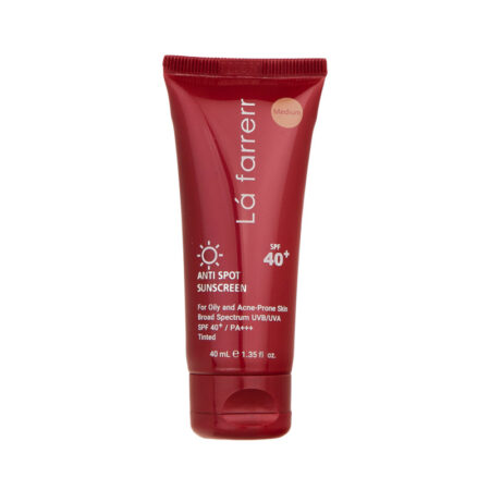 کرم ضد آفتاب و ضد لک رنگی لافارر مناسب پوست چرب spf40 بژ متوسط 40ml