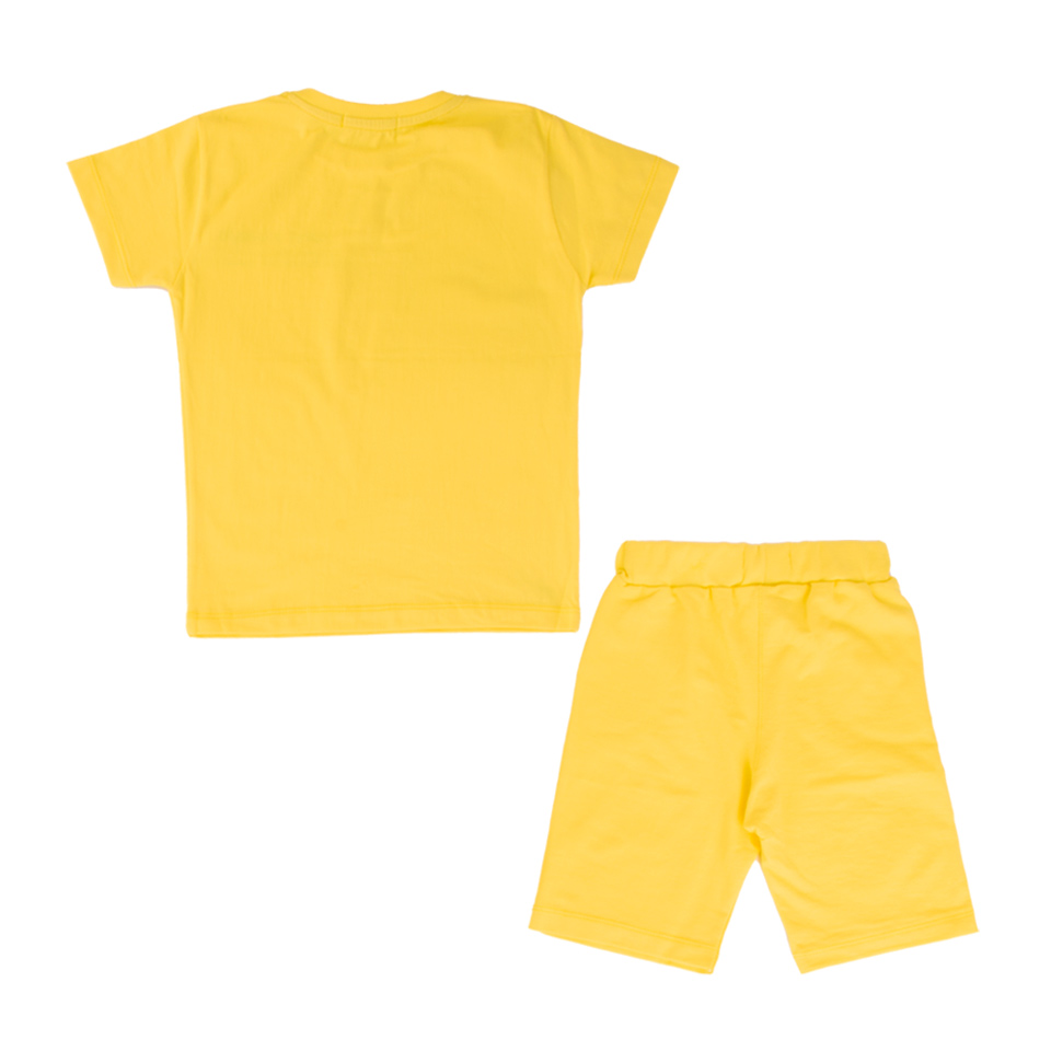 قیمت ست تیشرت و شلوارک اسنوپی زرد پسرانه 00503032 - ریبون