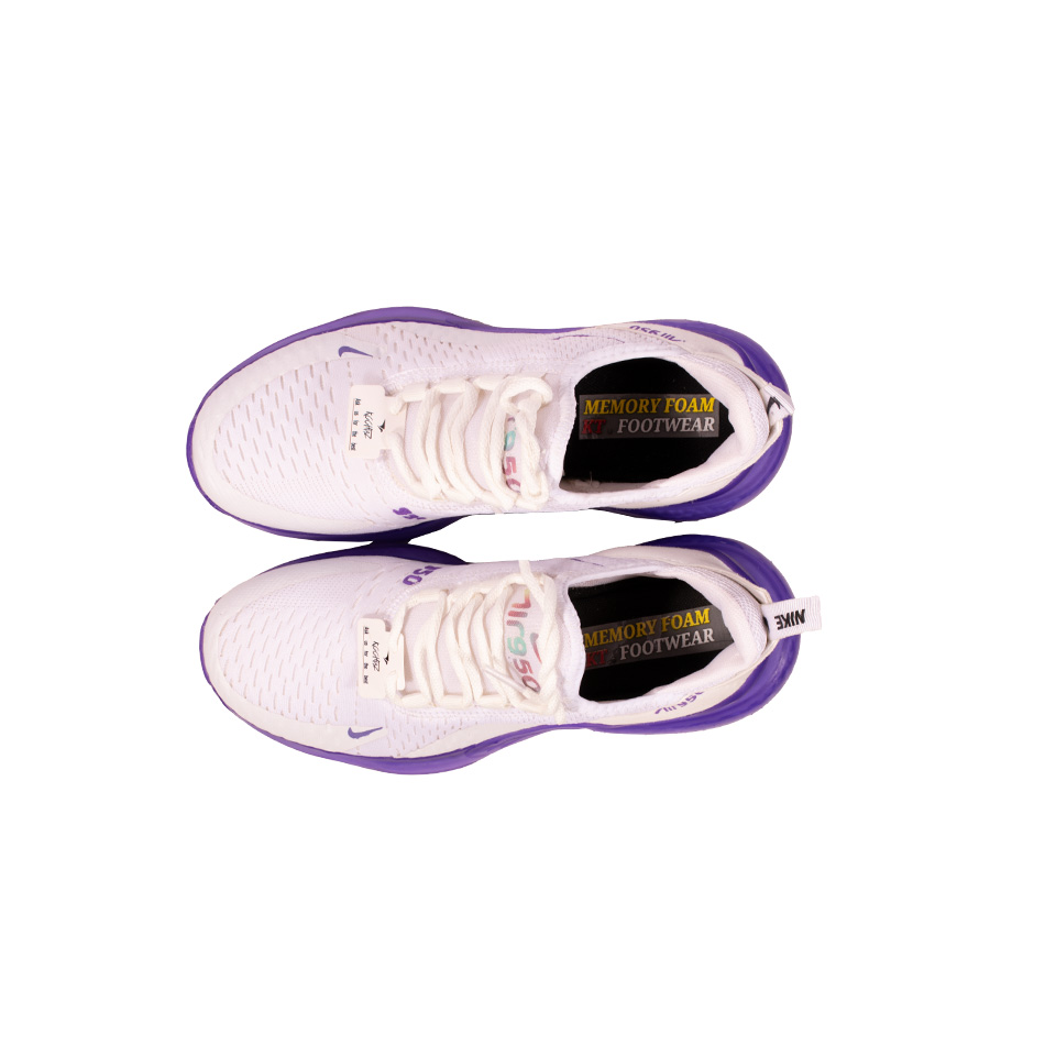 خرید و قیمت کفش کتونی ورزشی زنانه سفید بنفش 00704010 مدل نایکی - ریبون