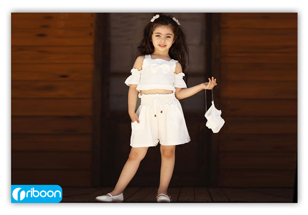  لباس تاپ و شلوارک دخترانه