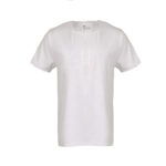 تیشرت سفید طرحدار چاپی آستین کوتاه ورزشی کد 00301078 - ریبون