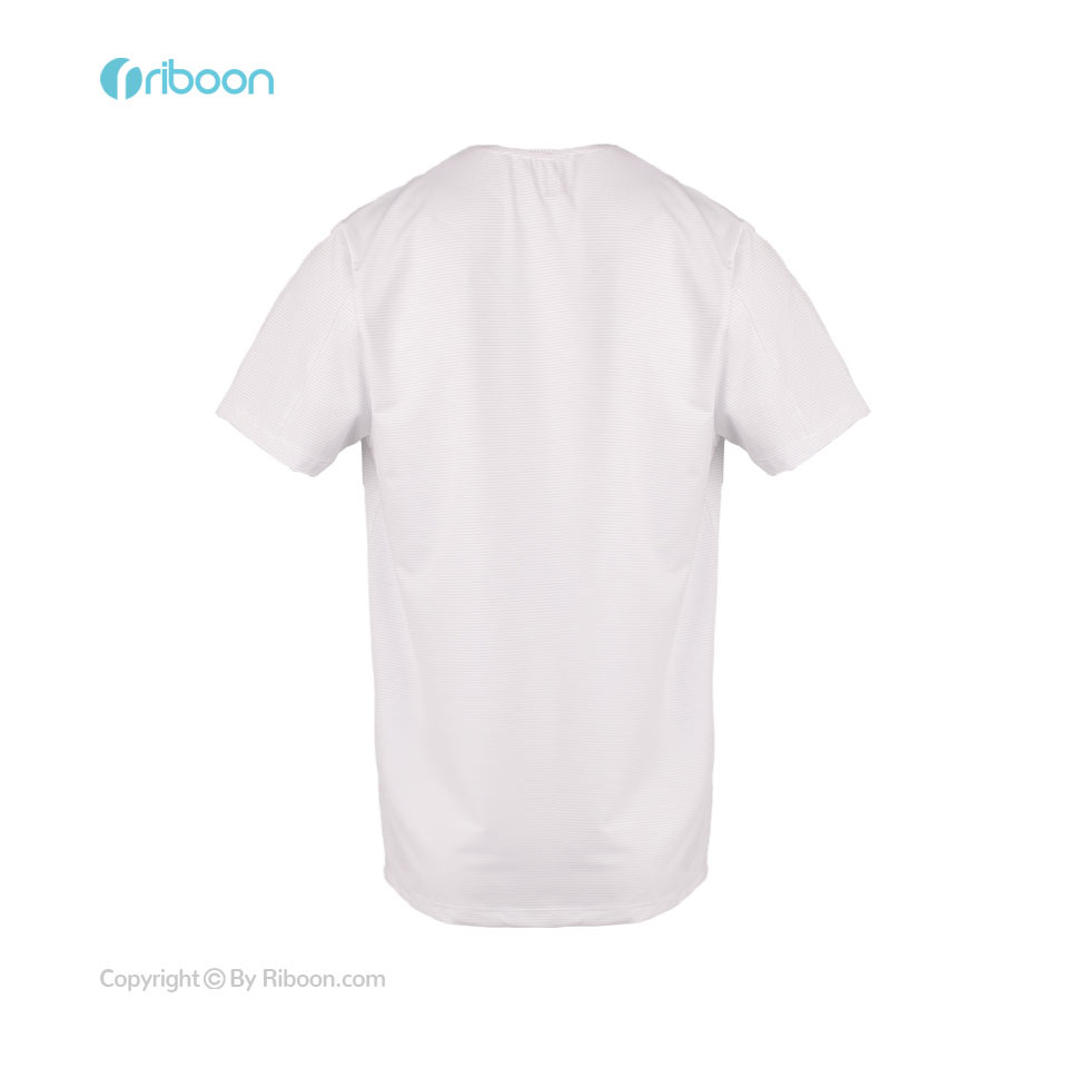 خرید تیشرت سفید طرحدار چاپی آستین کوتاه ورزشی کد 00301078 - ریبون