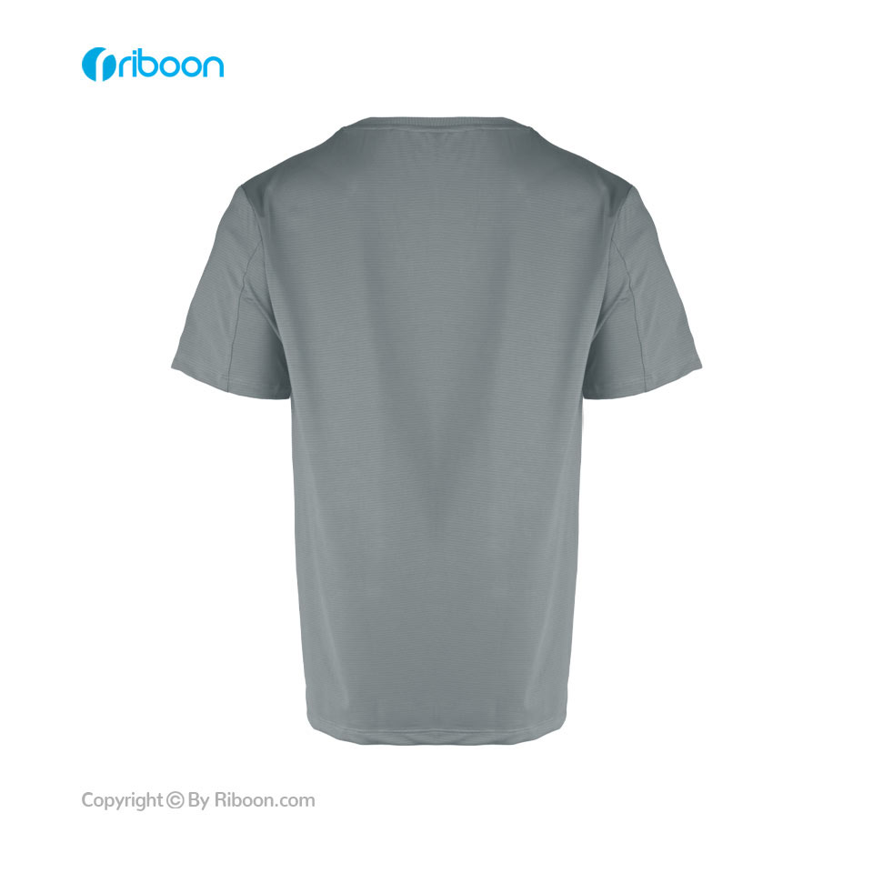 خرید تیشرت طوسی طرحدار چاپی آستین کوتاه ورزشی کد 00301079- ریبون