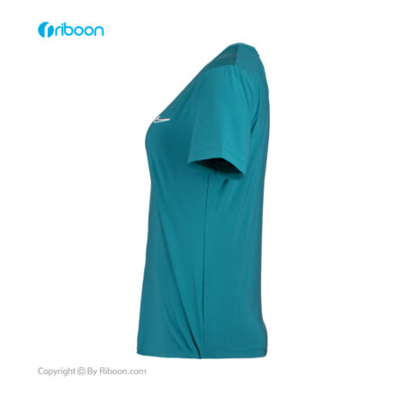 قیمت تیشرت سبز آبی طرحدار نایکی چاپی یقه هفت ورزشی کد 00401070 - ریبون