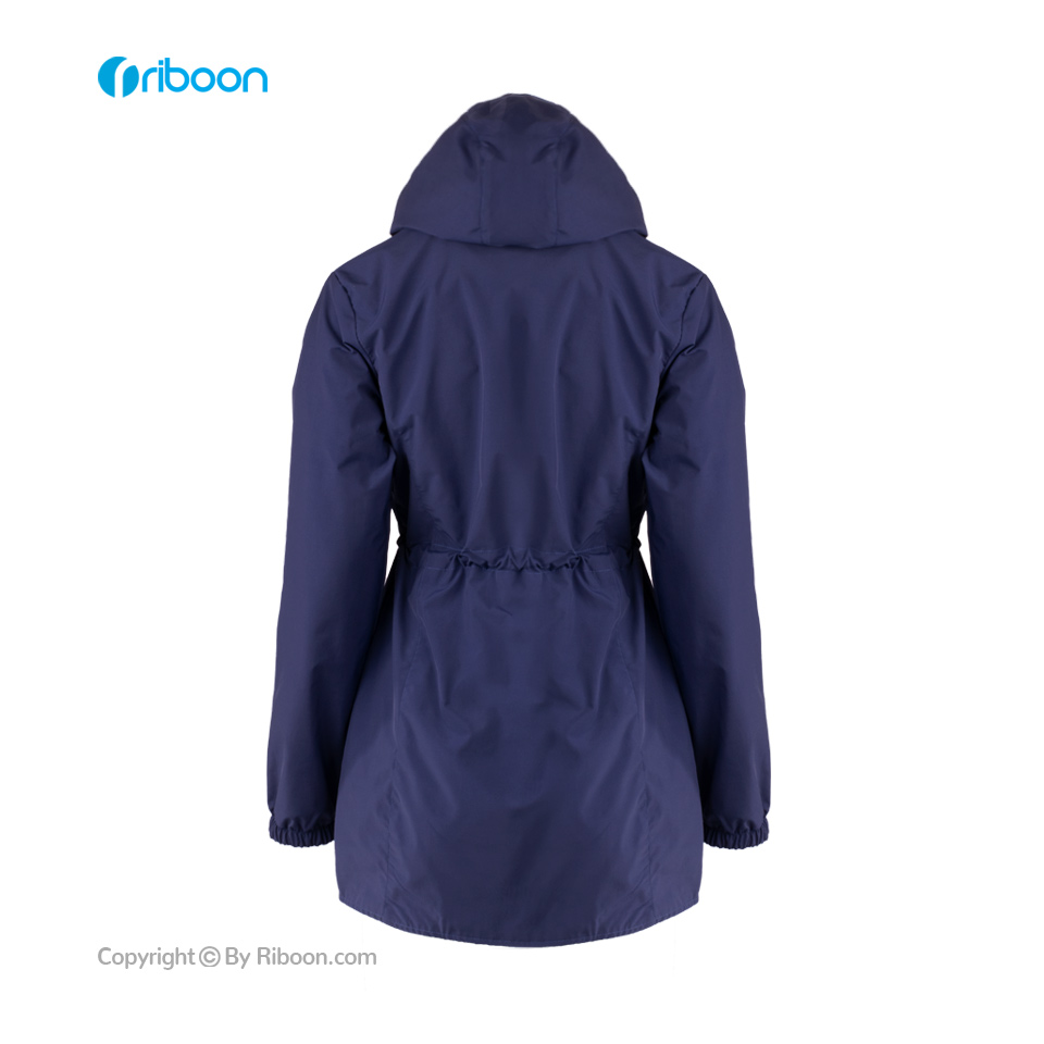 خرید بارانی زنانه دو رو سرمه ای سفید 00602001 - ریبون