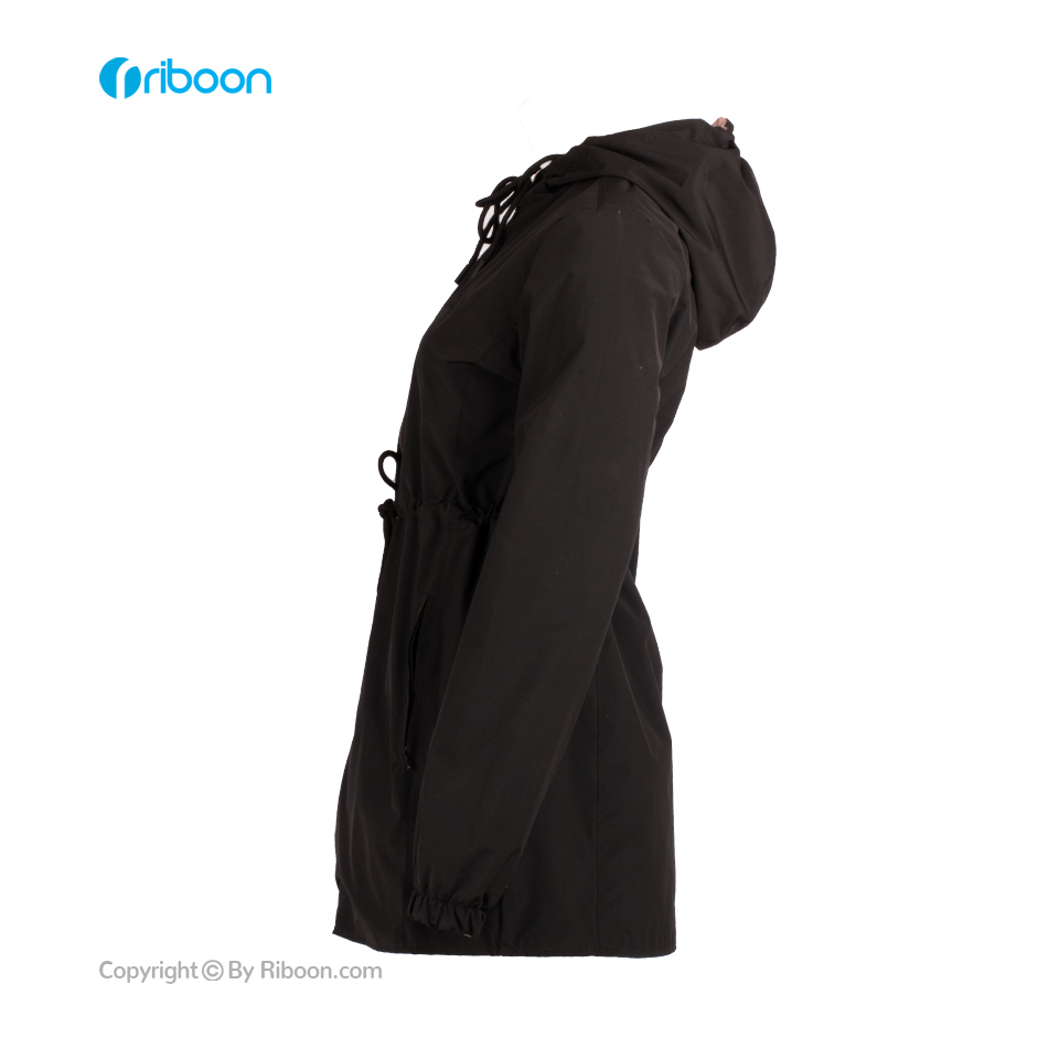 خرید بارانی زنانه با کیفیت دو رو صورتی مشکی 00602002 - ریبون