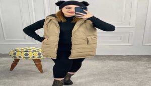 استایل با پافر کوتاه