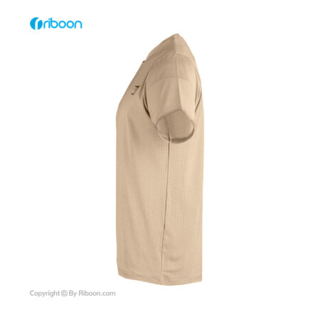 قیمت تیشرت مردانه اسپرت پارچه باتیس یقه گرد کرم 00301090