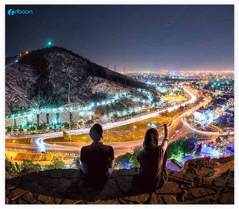 خیابان های شیراز در شب
