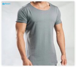 تیشرت ورزشی مردانه یقه گرد باز