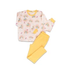 ست تیشرت و شلوارک دخترانه مدل رنگین کمان کد 501042