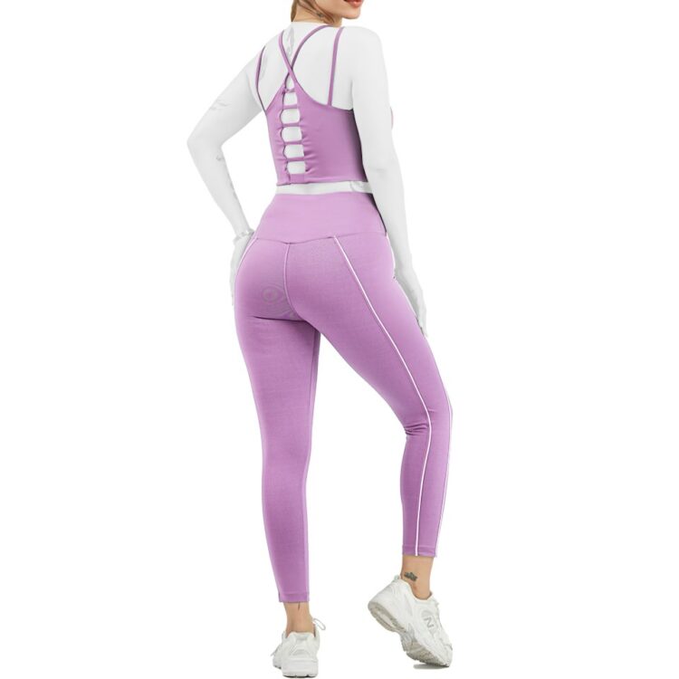 ست نیم تنه و لگ ورزشی زنانه مدل مغزی دار کد 406157