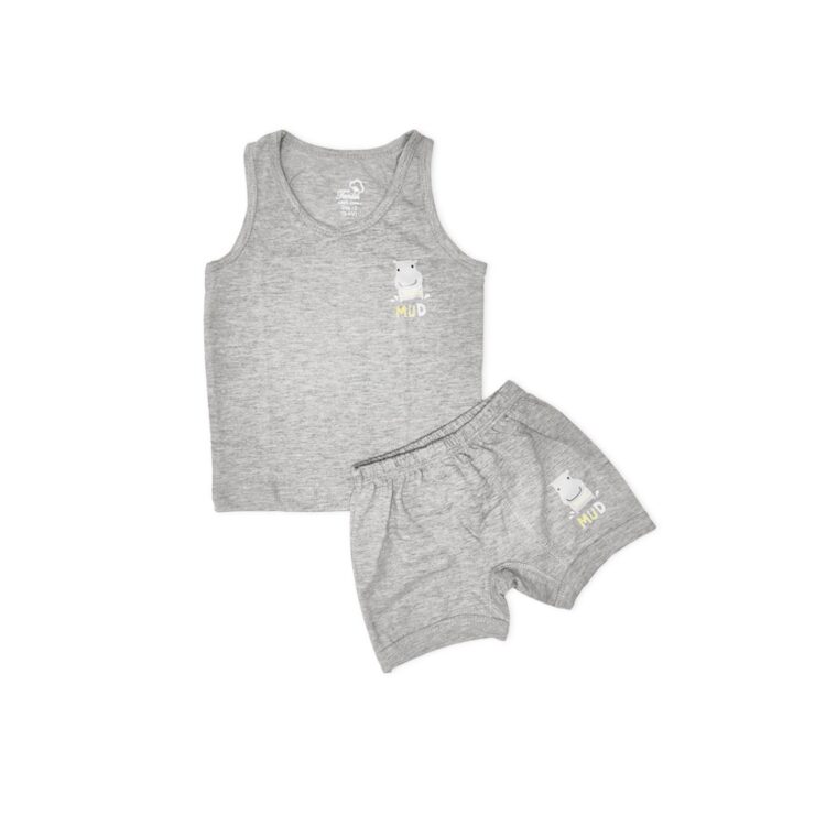 ست تاپ و شورت پادار پسرانه پنبه ای کد 503047