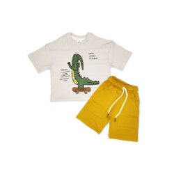 ست تی شرت و شلوارک پسرانه  پنبه ای کد 503055