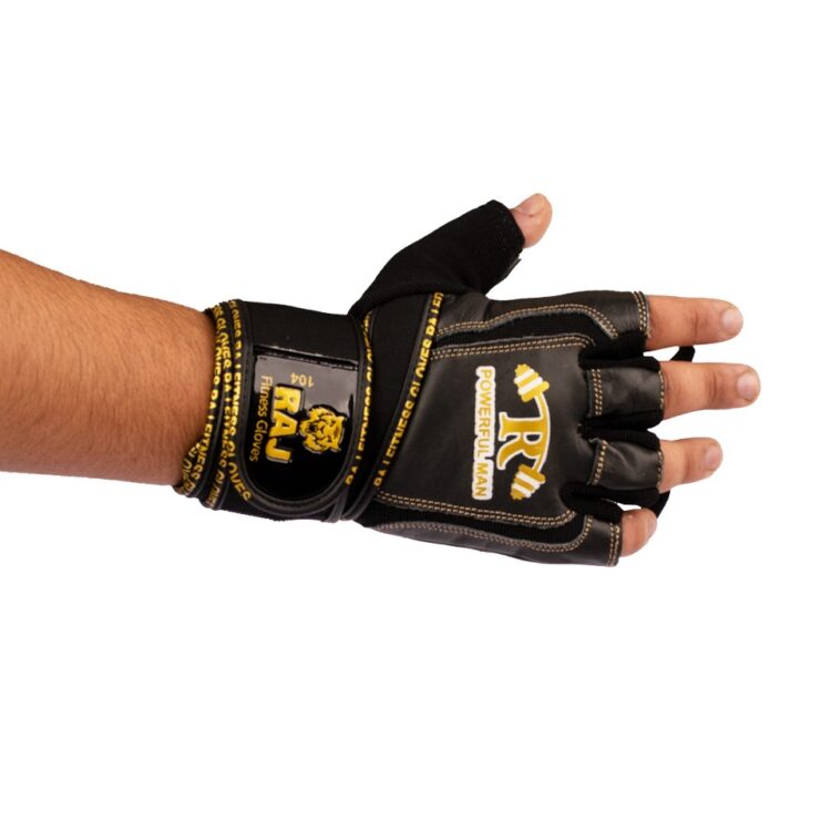 دستکش بدنسازی مردانه راج RAJ  چرم طبیعی کد 1304176