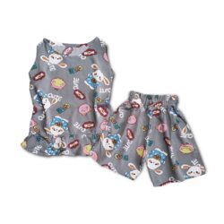 ست تاپ و شلوارک دخترانه کد 501061