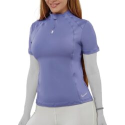 تی شرت ورزشی زنانه مدل نیم زیپ نایکی کد 401431