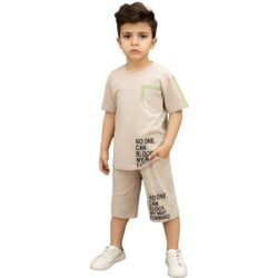 ست تی شرت و شلوارک بچگانه  مدل 2 جیب کد 507018