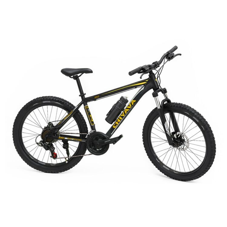 دوچرخه چیاوا مدل آکو سایز طوقه 26 اینچ مدل دنده ای 21 سرعته  ترمز دیسکی دوشاخ کمک دار رنگ مشکی مات کد 1307059