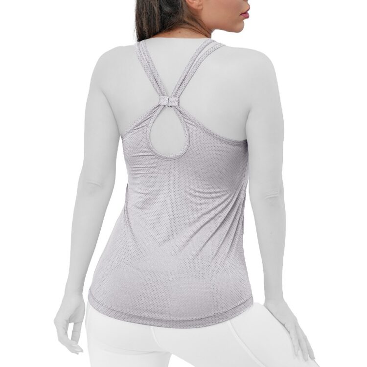 تاپ ورزشی زنانه مدل پشت اشکی کد 404273