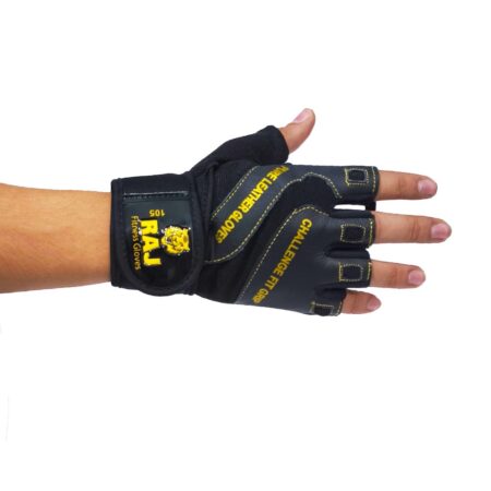 دستکش بدنسازی راج Raj مردانه با کفی چرم طبیعی مدل 105 کد 1304188