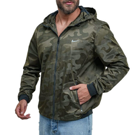 بارانی مردانه مدل کاپشن بادگیر چریکی کد 307046