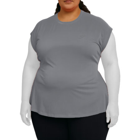 تيشرت سايز بزرگ ورزشی زنانه مدل چاکدار کد 401528