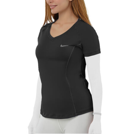 تیشرت ورزشی زنانه طرح یقه هفت مدل مغزی دوزی کد 401619